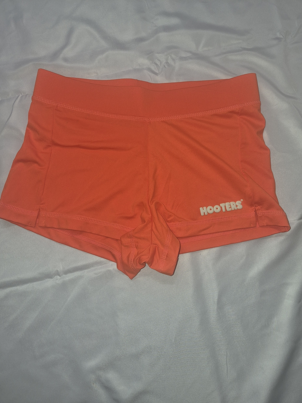 Hooters Official Uniform Orange Athletic Booty Shorts Hot Pants Sz XS